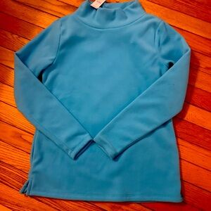 NWT. Talbots Mock turtleneck, so very soft. Sky blue.